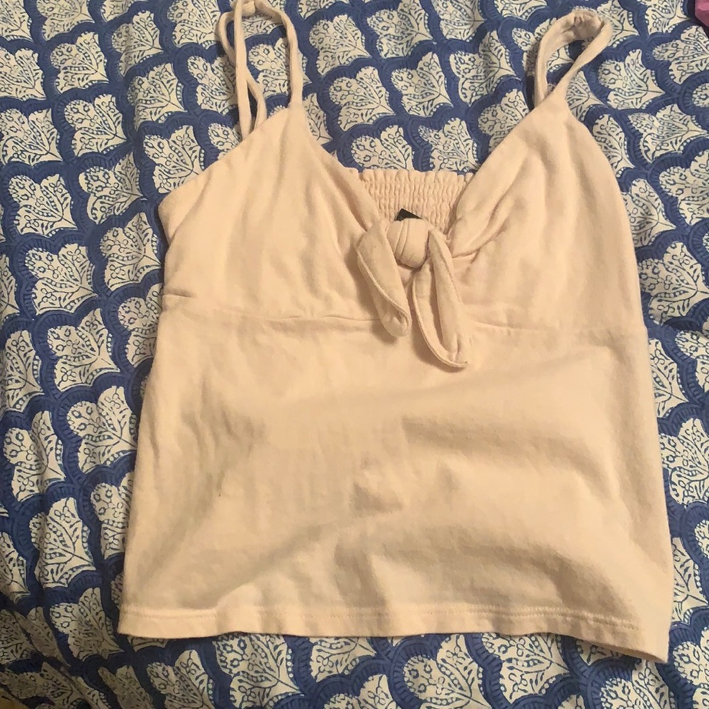 Forever 21 Pale Pink Tie Blouse